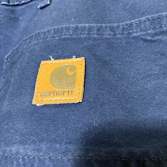 Carhartt‎ Cargo Shorts 40 Waist Navy Blue Work Flaw: Worn In Shown In Pictures - Picture 4 of 8
